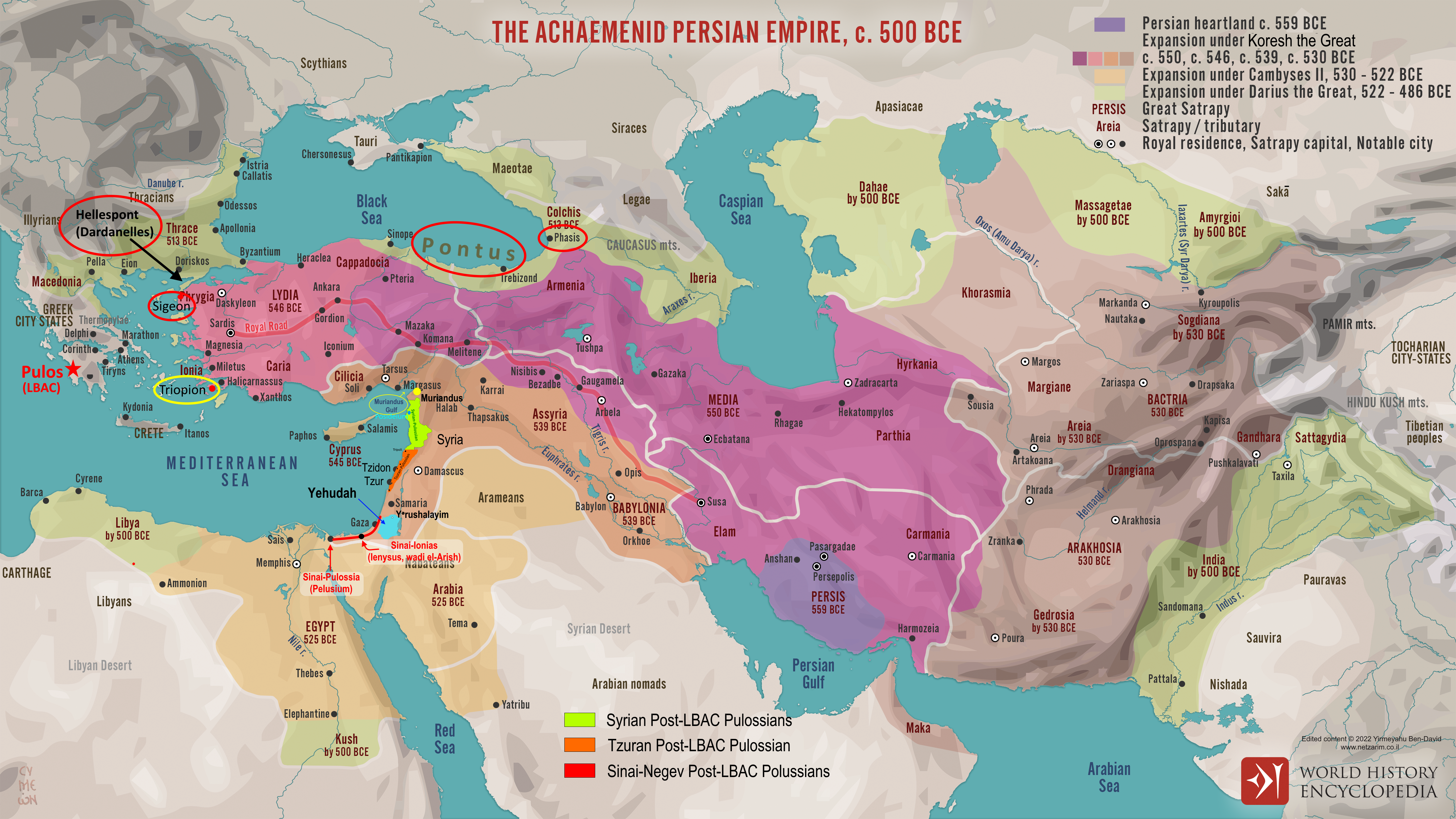 map Herodotus Achaemenid Neo-Persian Empire of Darius 1<sup>st</sup> the Great